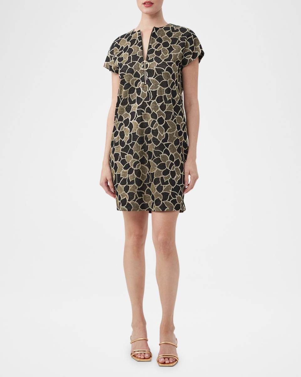 Hasil 2 Metallic Jacquard Knit Mini Dress